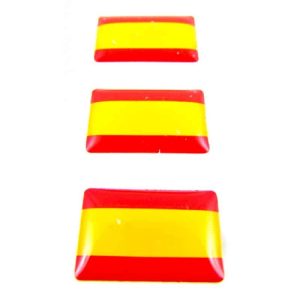 3 Pegatinas relieve Bandera de España